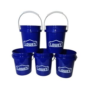 5 x Lowe's Mini Bucket 0.5 Quart BPA-Free Lot Paint Bucket